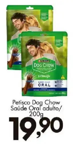 Confiança Supermercados Petisco dog chow saúde oral adulto oferta