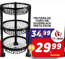 Supermercado Bem Barato Fruteira de chão mb silverblack preto oferta