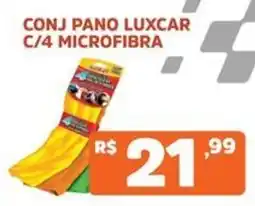 Supermercados Pague Menos conj pano luxcar c/4 microfibra oferta