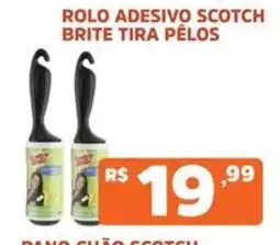 Supermercados Pague Menos rolo adesivo scotch brite tira pêlos oferta