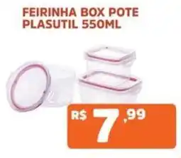 Supermercados Pague Menos Feirinha box pote plasutil oferta