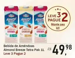 Festval Bebida de Amêndoas Almond Breeze Tetra Pak oferta