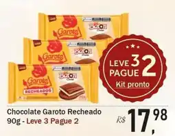 Festval Chocolate garoto recheado oferta