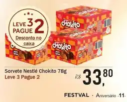 Festval Sorvete Nestlé Chokito oferta