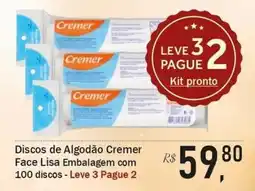Festval Discos de algodão cremer oferta