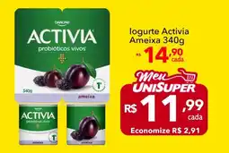 UniSuper logurte activia ameixa oferta