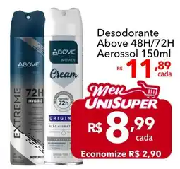 UniSuper Desodorante Above 48H/72H oferta