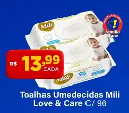 Super Show Toalhas Umedecidas Mili Love & Care oferta