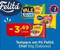 Super Show Tempero em Pó Felita Chef oferta