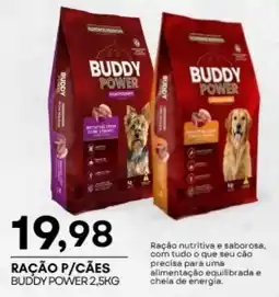 Mercadão Atacadista Ração p/cães buddy power 2,5kg oferta