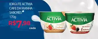 Iorgute activia cafe da manha sabores