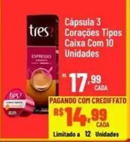 Max Atacadista Cápsula 3 Corações Tipos Espresso oferta