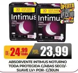 Fort Supermercados Absorvente intimus noturno toda protegida c/abas seco/- suave lv+ oferta