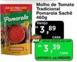 Max Atacadista molho de tomate tradicional pomarola sachê oferta