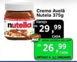 Max Atacadista Creme Avelã Nutela oferta
