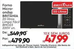 Komprao Atacadista Forno Micro-ondas Britânia 20 litros oferta