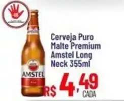 Max Atacadista Cerveja Puro Malte Premium Amstel Long Neck oferta