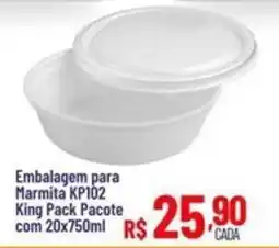Max Atacadista Embalagem para Marmita KP102 King Pack Pacote oferta