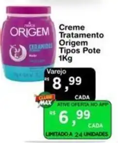 Max Atacadista Creme tratamento origem tipos pote oferta