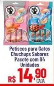 Max Atacadista Petiscos para Gatos Chuchups Sabores oferta