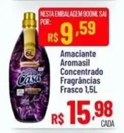 Max Atacadista Amaciante aromasil concentrado fragrâncias frasco 1,5l oferta