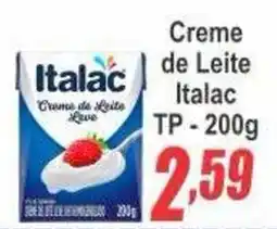 Serrano Supermercado Creme de Leite Italac oferta