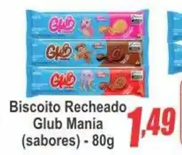 Serrano Supermercado Biscoito Recheado Glub Mania (sabores) oferta
