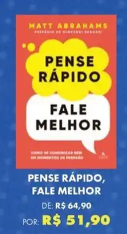 Livraria Leitura pense rápido, fale melhor oferta