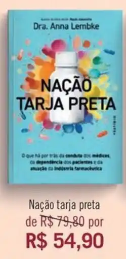 Livraria Leitura Nação tarja preta oferta