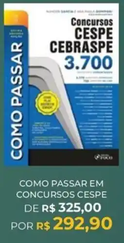 Livraria Leitura como passar em concursos cespe oferta