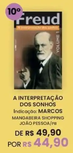 Livraria Leitura A interpretação dos sonhos oferta
