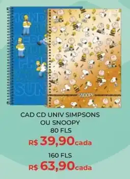 Livraria Leitura cad cd univ simpsons ou snoopy oferta