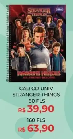 Livraria Leitura cad cd univ stranger things oferta