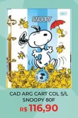 Livraria Leitura cad arg cart col s/l snoopy 80f oferta