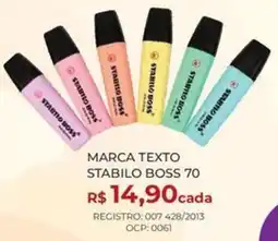 Livraria Leitura marca texto stabilo boss 70 oferta