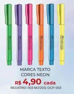 Livraria Leitura marca texto cores neon oferta