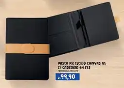 Livraria Leitura Pasta pr tecido canvas as c/ caderno 64 fls oferta