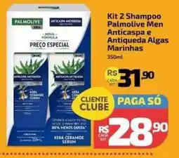 Supermercado Jacomar Kit 2 Shampoo Palmolive Men Anticaspa e Antiqueda Algas Marinhas oferta