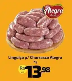 Supermercado Jacomar Linguiça p/ Churrasco Alegra oferta