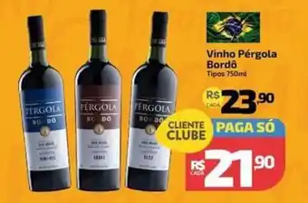 Supermercado Jacomar Vinho Pérgola Bordô oferta