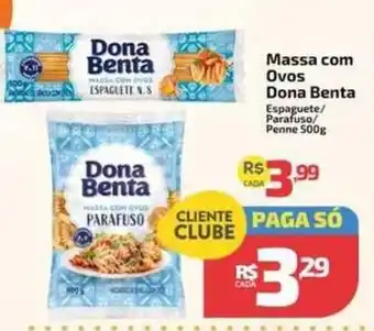 Supermercado Jacomar Massa com Ovos Dona Benta oferta