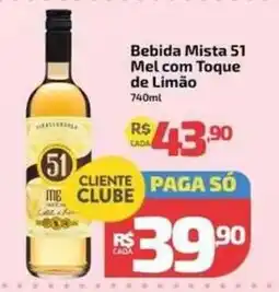 Supermercado Jacomar Bebida Mista 51 Mel com Toque de Limão oferta