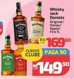 Supermercado Jacomar Whisky jack daniels original/honey/apple/fire 1l oferta