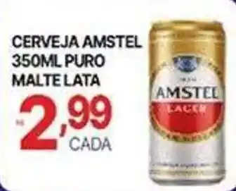 Supermercados Santa Helena Cerveja amstel 350ml puro malte lata oferta