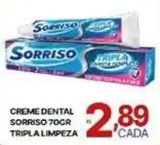 Supermercados Santa Helena Creme dental sorriso tripla limpeza oferta
