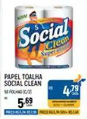 Supermercado Guará Papel toalha social clean oferta