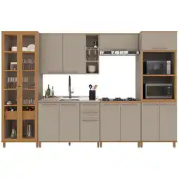 Benoit Cozinha Modulada Indekes Damasco MDP Sem Pia 228 x 340 x 53,5cm oferta