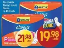 Supermercados Guanabara Absorvente always suave básico oferta