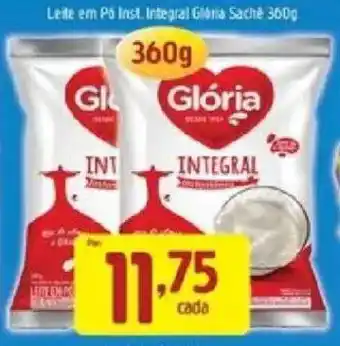 Supermercados Guanabara Leite em Pó Inst. Integral Glória Sachê oferta