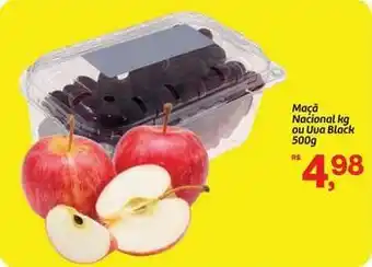 Fort Atacadista Nacional - maçã nacional kg ou uva black oferta